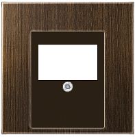 Лицевая панель Jung LS990 metal для 2-м. розетки USB/аудио античная латунь картинка